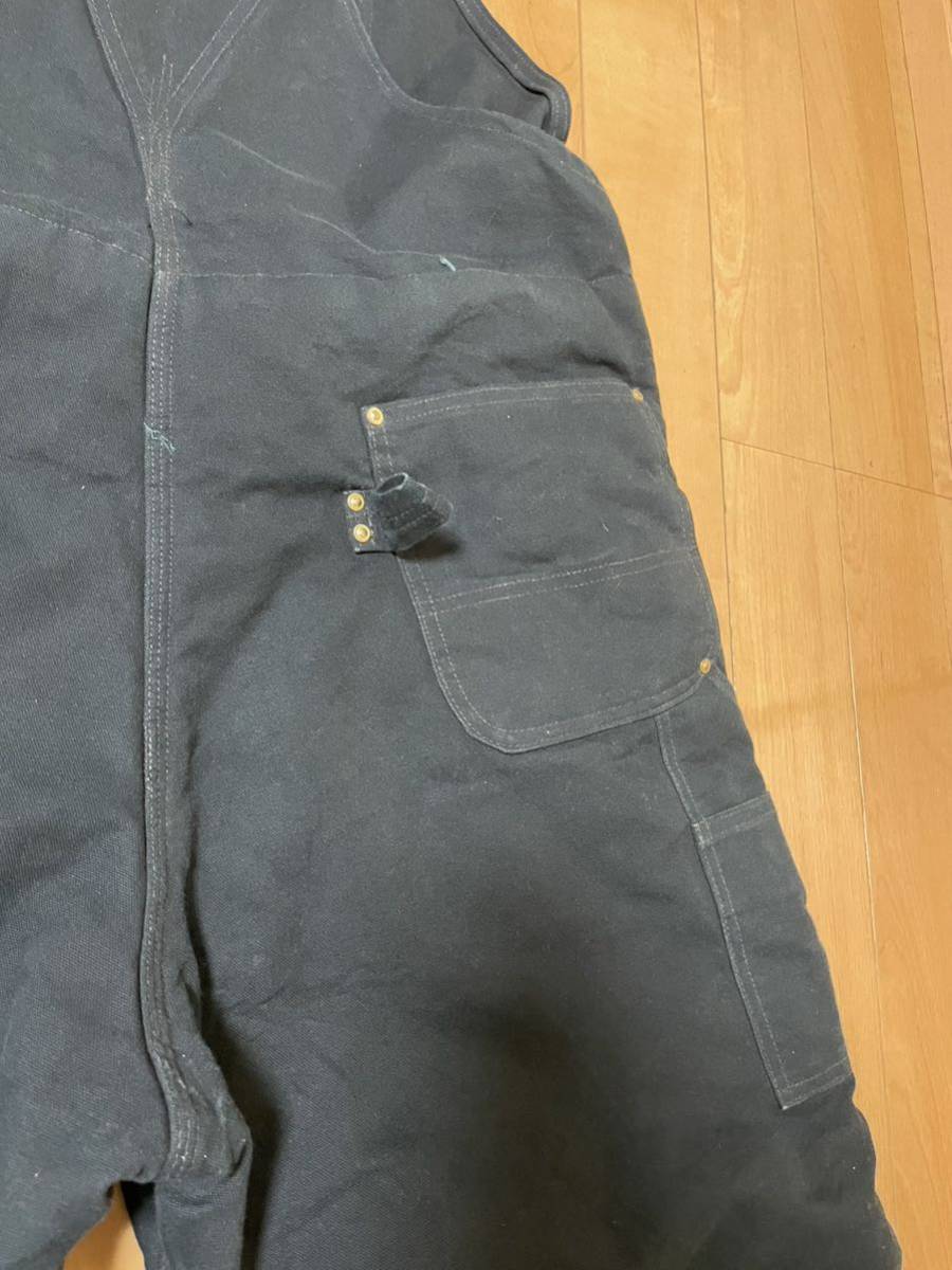 USED 42×30 カーハート　Carhartt A12T/R11.27-4 オーバーオール　つなぎ　サルペット　ワークパンツ　ブラック 古着　アメリカ　_画像7