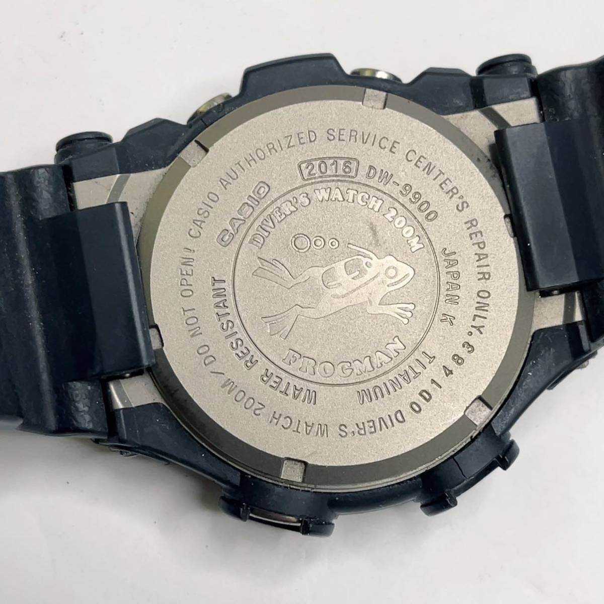 1円～ CASIO カシオ G-SHOCK FROGMAN フロッグマン DIVER'S 200M クオーツ 2016 DW-9900_画像4