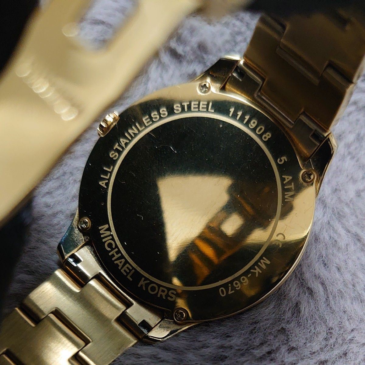 【美品】MICHAEL KORS マイケルコース MK6670 ゴールド ターコイズブルー レディース腕時計 正常作動