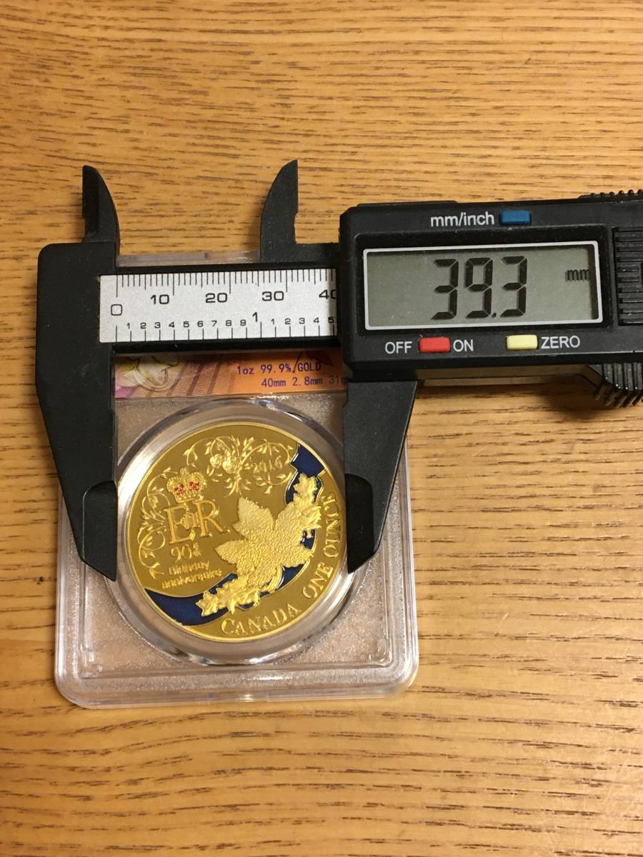 SJ59)2016年　カナダ　1オンス金貨　『モミジ』ケース入り_画像1