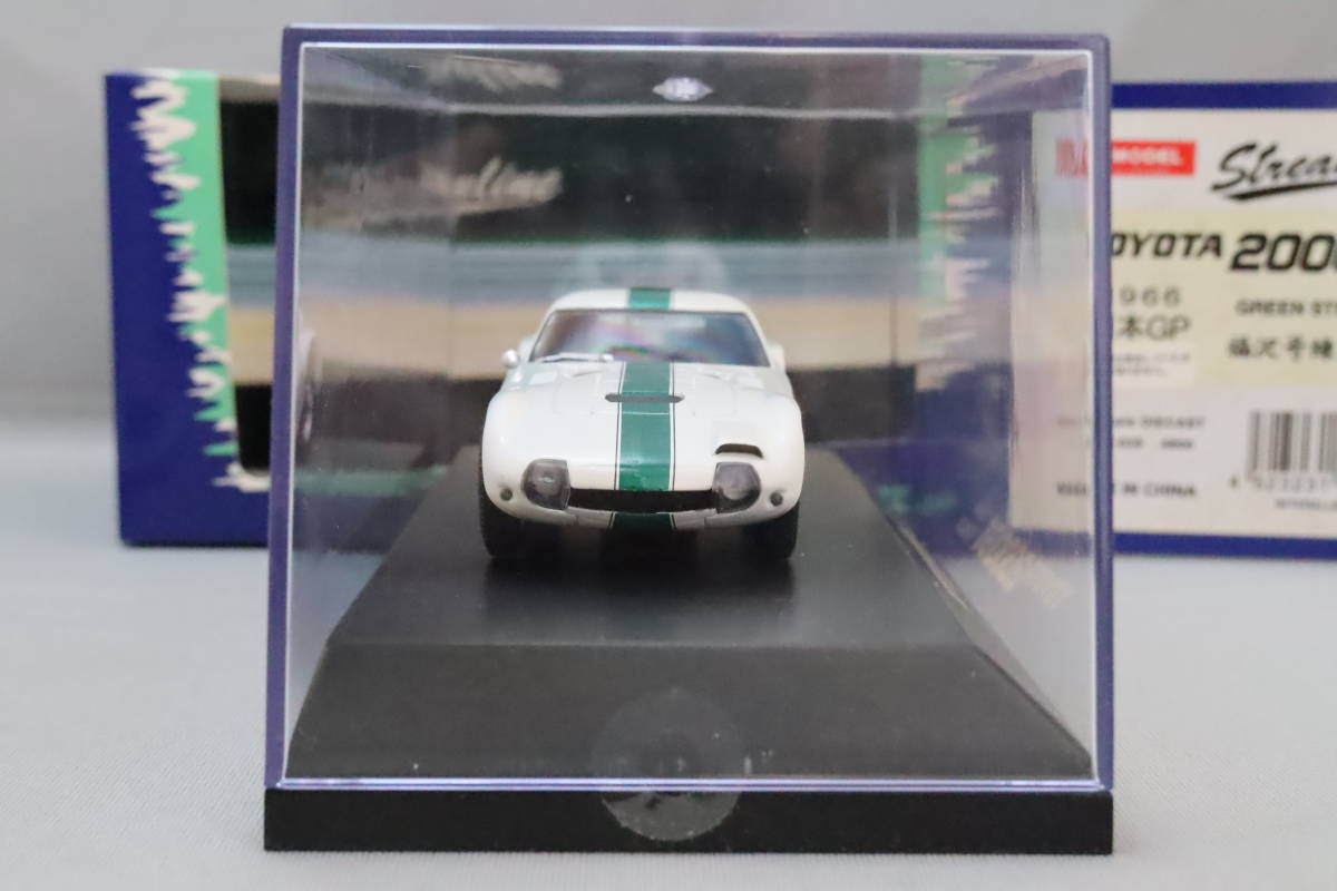 Qモデル トヨタ 2000GT グリーンストライプ 1966 日本GP 福沢号練習仕様（Q-MODEL Toyota 2000GT Green Stripe）1/43スケール_画像4