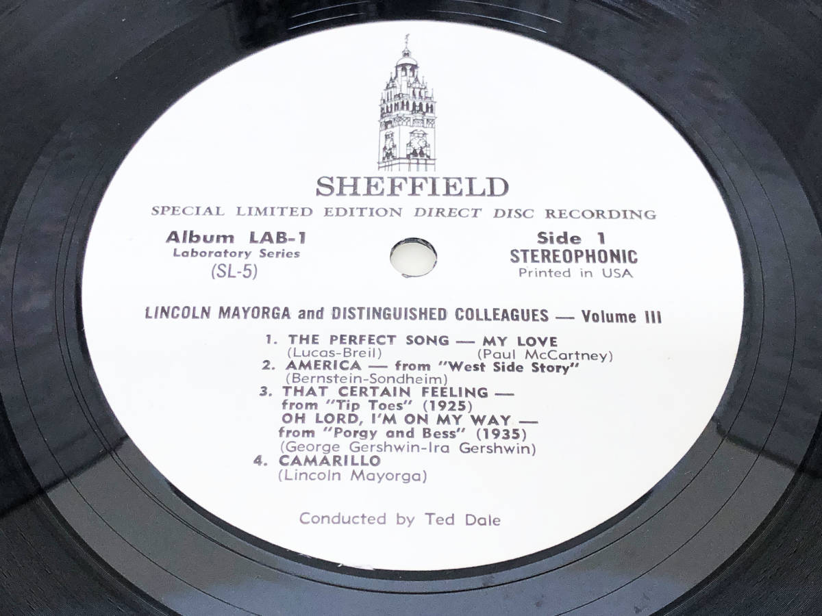 【レコード】 LP盤　LINCOLN MAYORGA　DISTINGUISHED　COLLEAGUES　VOL III　白ラベル_画像3