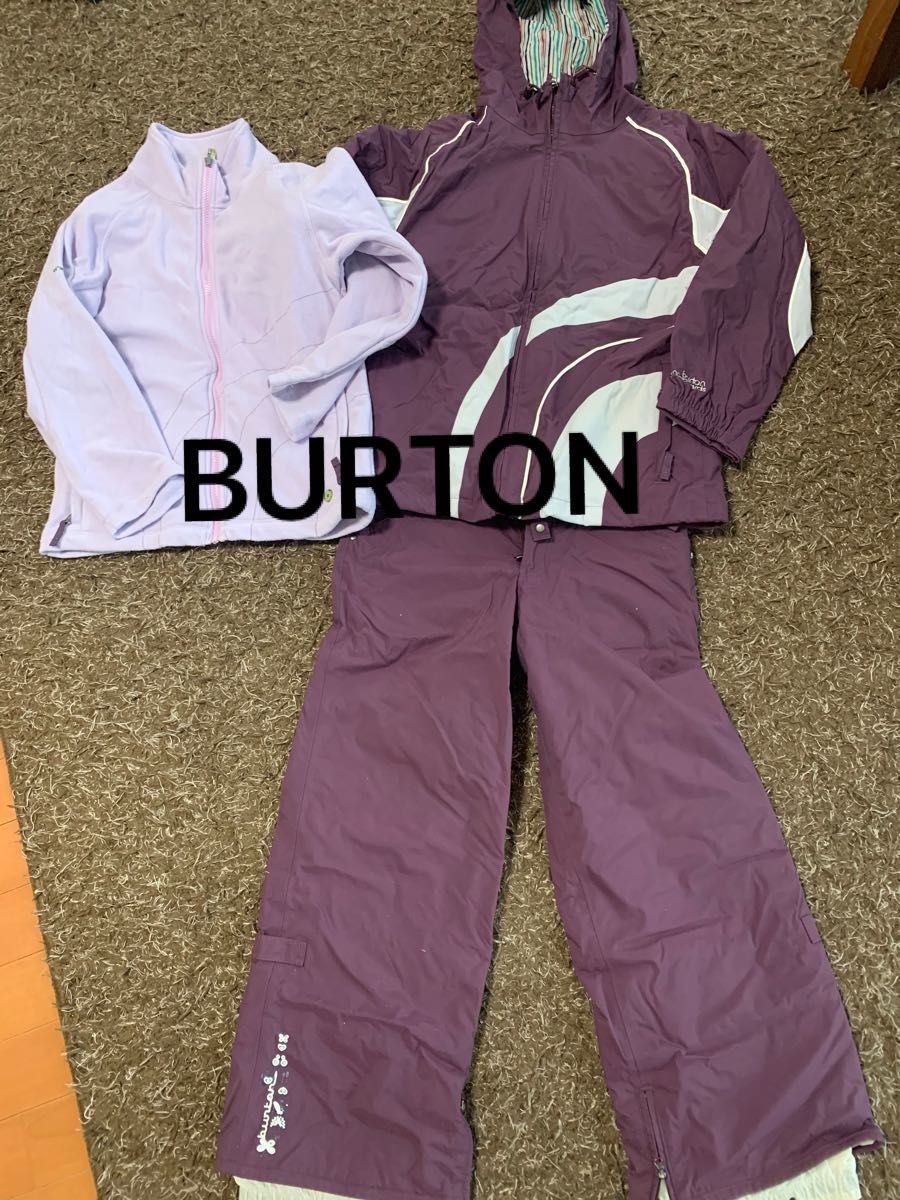 最終値下げ！！上下セット　バートン　Burton キッズ　フリースつき　スノーボード　スノボー