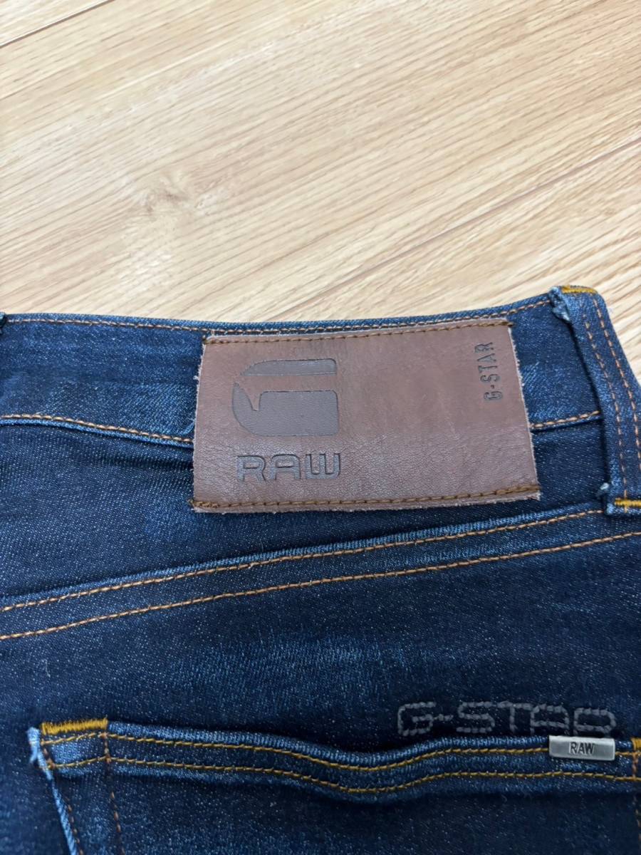 [G-STAR RAW] 3301 SLIM スリムストレッチ インディゴデニムパンツ 27 メンズ ジースター_画像3