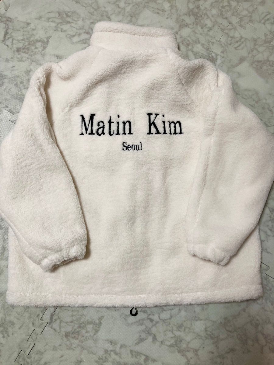 専門ショップ matin kim ボアジップアップジャケットアイボリ 男女兼用