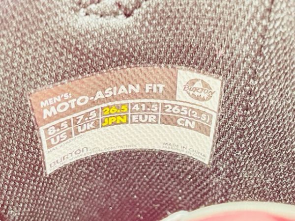 BURTON MOTO ASIANFIT INPRINT1 26.5cm メンズ ブーツ スノボー スノーボード 冬物/55992_画像9