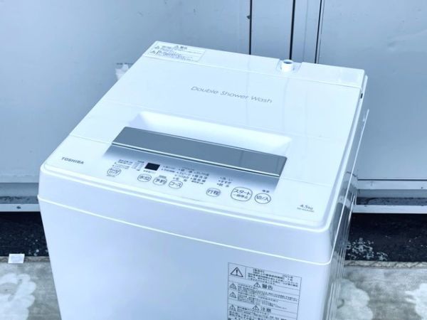 動作保証 TOSHIBA 東芝 電気洗濯機 AW-45GA2 2023年製 4.5kg Wシャワー洗浄 縦型 家電製品 / 20107_画像5