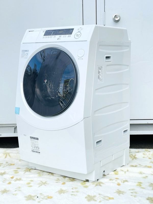 展示品 美品 SHARP シャープ ドラム式 電気洗濯乾燥機 ES-H10G-WL 2023年 10.0/6.0㎏ マイクロ高圧洗浄 ホワイト / 20033_画像1