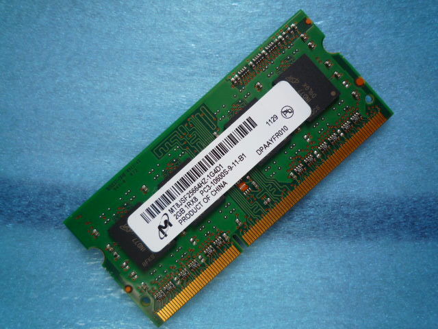 MA彡 Micron マイクロン PC3-10600S DDR3-1333 2GB SO-DIMM 204pin 動作保証品 ★Mi-02_画像1