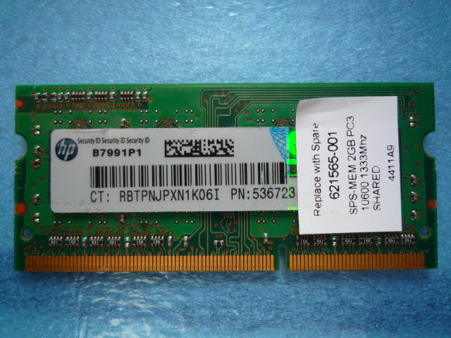 MA彡 Micron マイクロン PC3-10600S DDR3-1333 2GB SO-DIMM 204pin 動作保証品 ★Mi-02_画像3