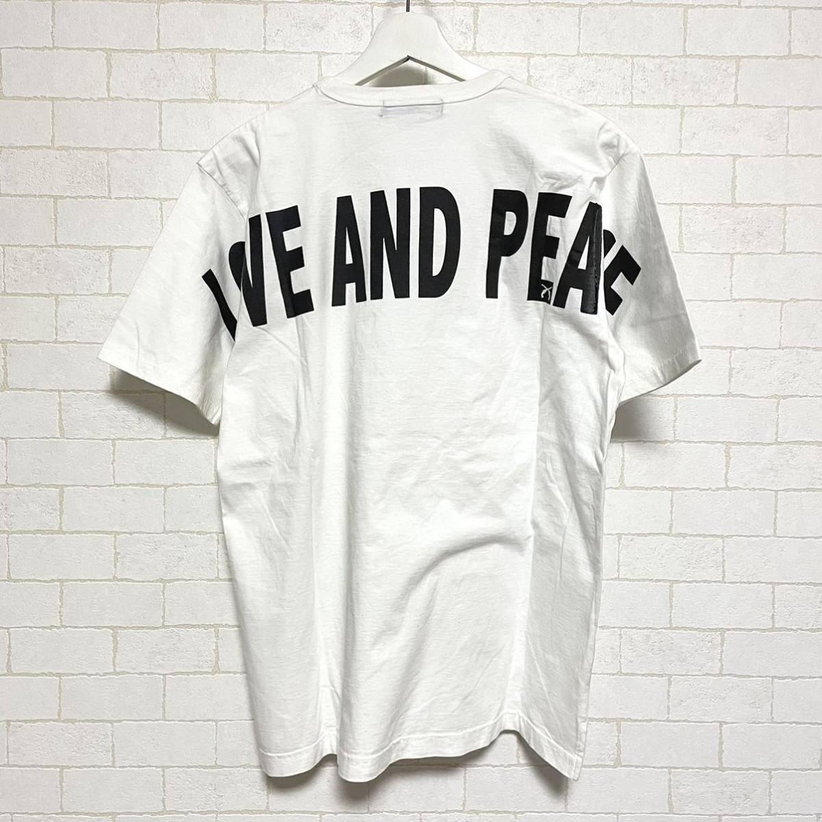 roar ロアー クルーネック Tシャツ LOVE AND PEACE 19SGT-01 ホワイト size1_画像1