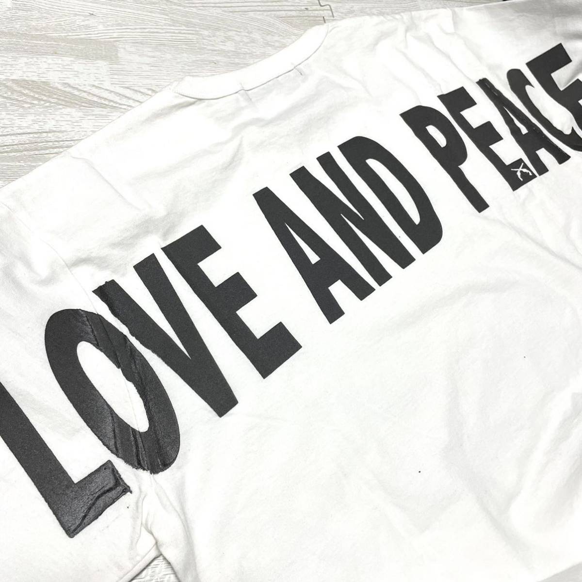 roar ロアー クルーネック Tシャツ LOVE AND PEACE 19SGT-01 ホワイト size1_画像3