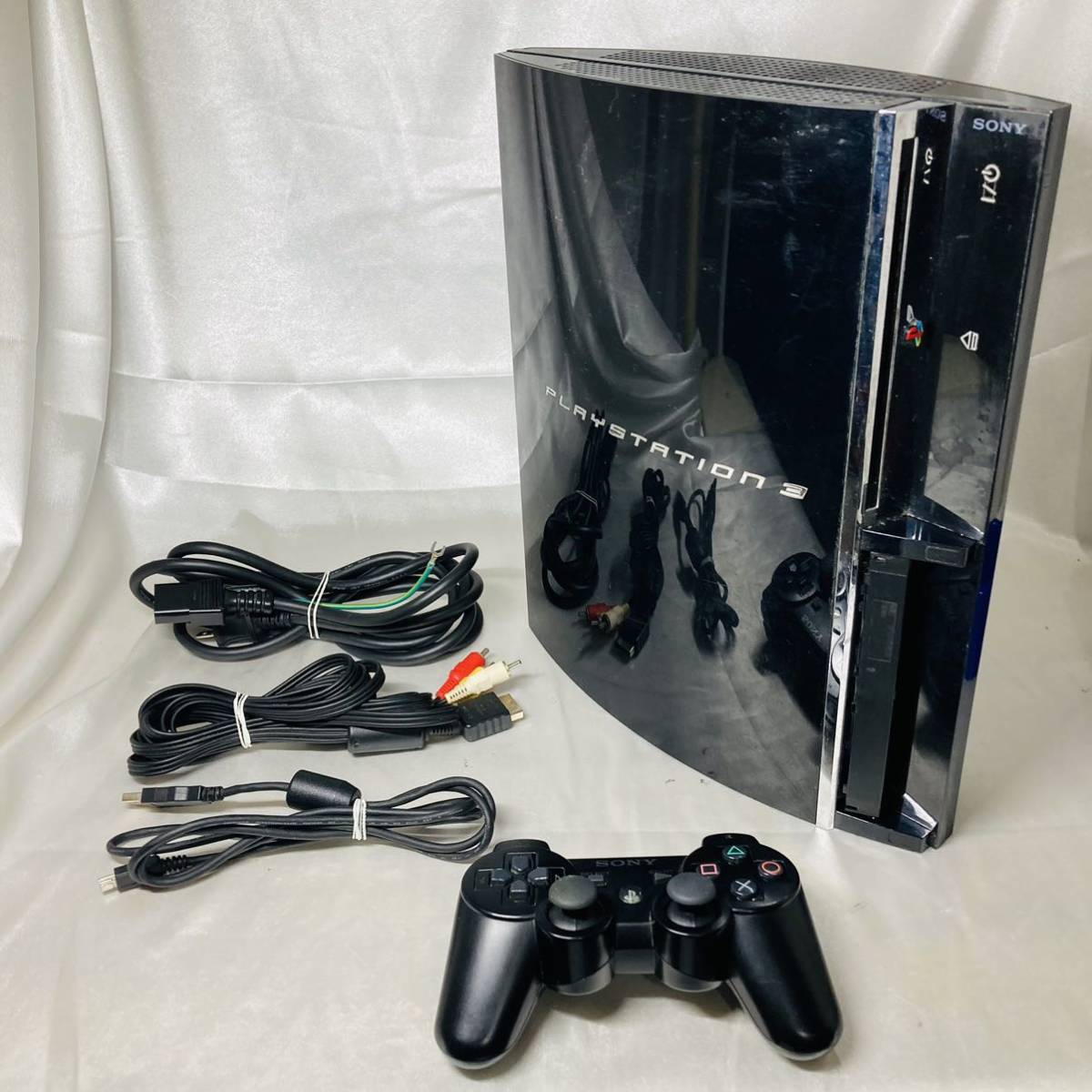 ★1円~ 初期型 動作確認済 SONY PS3 PlayStation3 本体 CECHA00 60GB プレステ3 封印シール 厚型 プレステ PS2_画像1