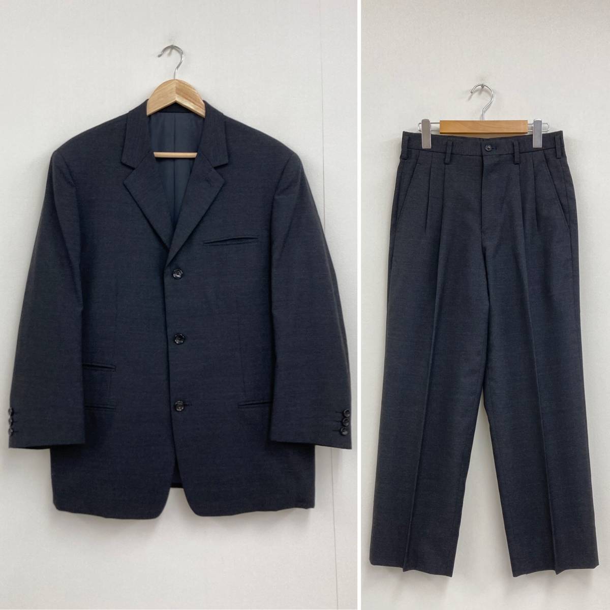 Y's for men セットアップ テーラードジャケット スラックス グレー 2サイズ ワイズフォーメン Yohji Yamamoto スーツ archive 3110022