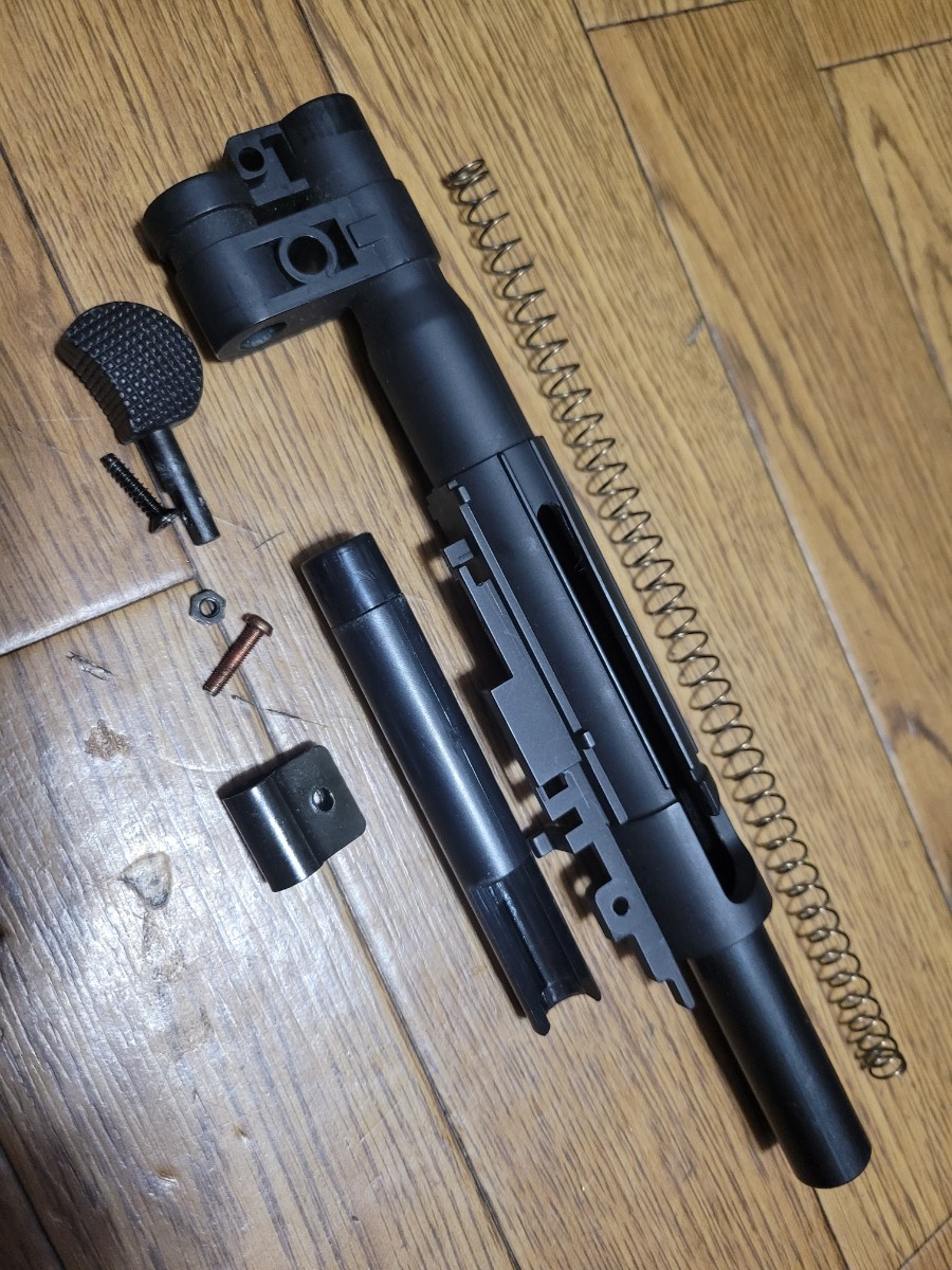 96・マルイ電動MP5 (ver2)　強化コッキングレシーバー　中古品　※アルミパイプ追加の現行品_画像1