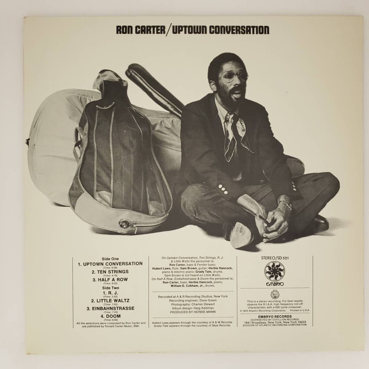 良盤屋◆LP◆Jazz:【米 輸入盤】ロン・カーター/アップタウン・カンヴァセイション☆Ron Carter/Uptown Conversation/1970◆Fusion◆J-3541_画像2