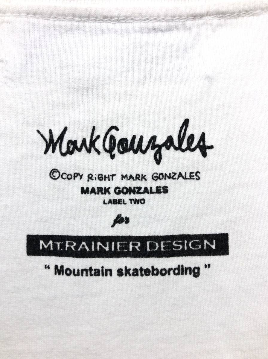 MARK GONZALES x MT.RAINIER DESIGN コラボ Tシャツ 半袖 M ホワイト メンズ ユニセックス 23120502_画像3