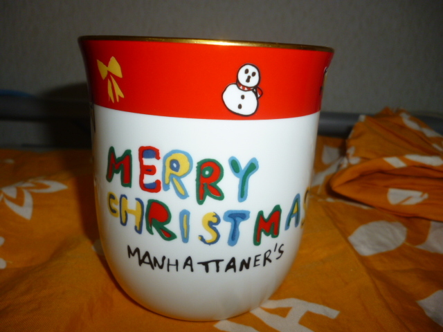 未使用　マンハッタナーズ　猫のクリスマス　陶器製　マグカップ_画像4