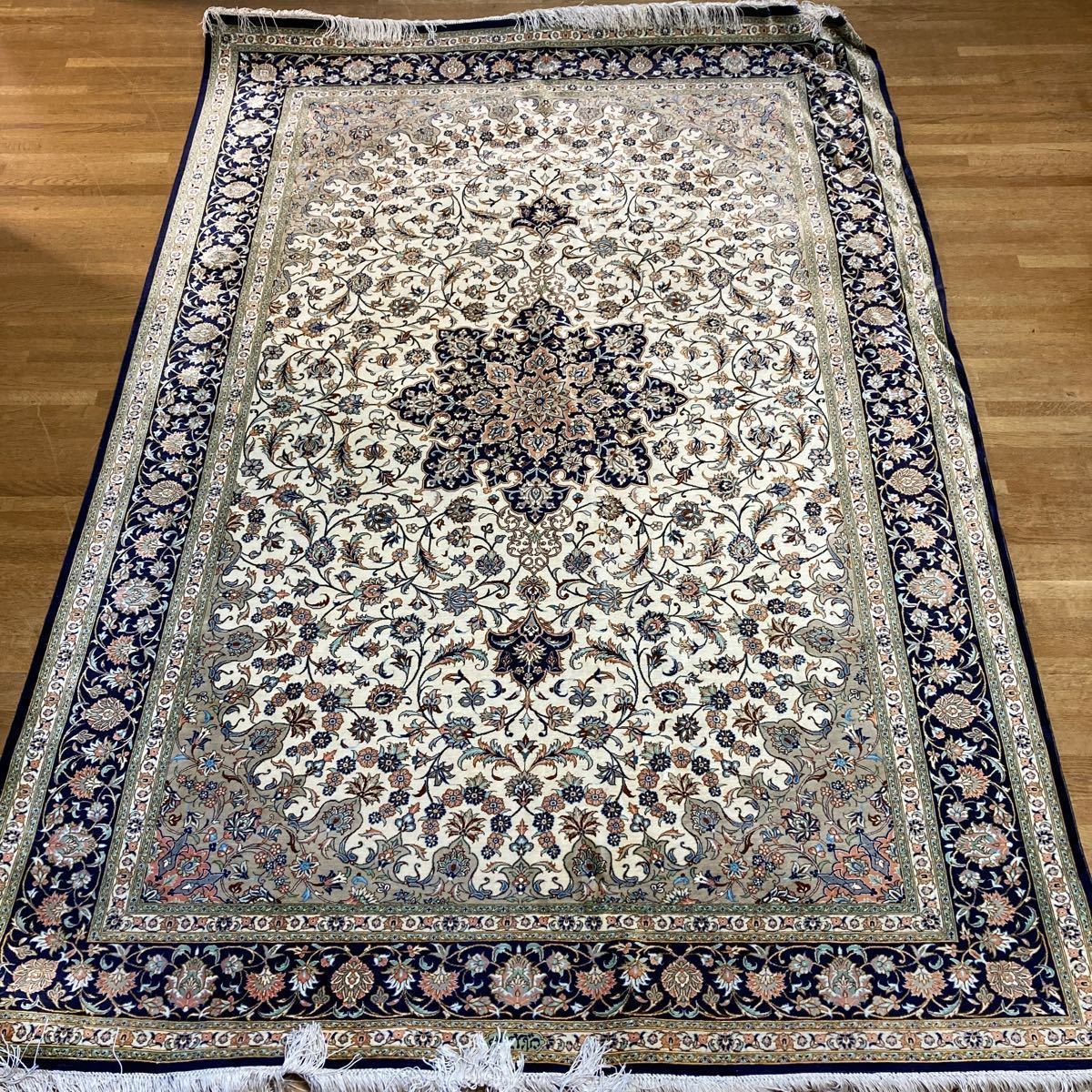 217×138cm【ペルシャ 手織り絨毯】 ラグ・カーペット 217×138cm【ペルシャ 手織り絨毯】 ラグ・カーペット
