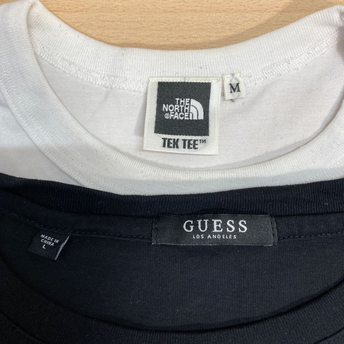 エンポリオ アルマーニ/ノースフェイス/ゲス GUESS/コロンビア Tシャツ まとめて5枚セット ホワイト/ブラック/ネイビー(7-1)_画像8