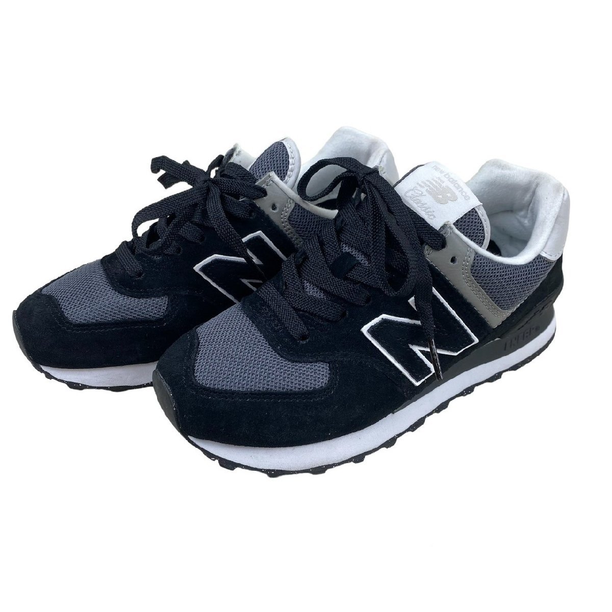 USED new balance ニューバランス 574 スニーカー ブラック 23cm シューズ レディース 黒 ランニング ウォーキング ENCAP 靴 女性_ニューバランス 574 スニーカー ブラック