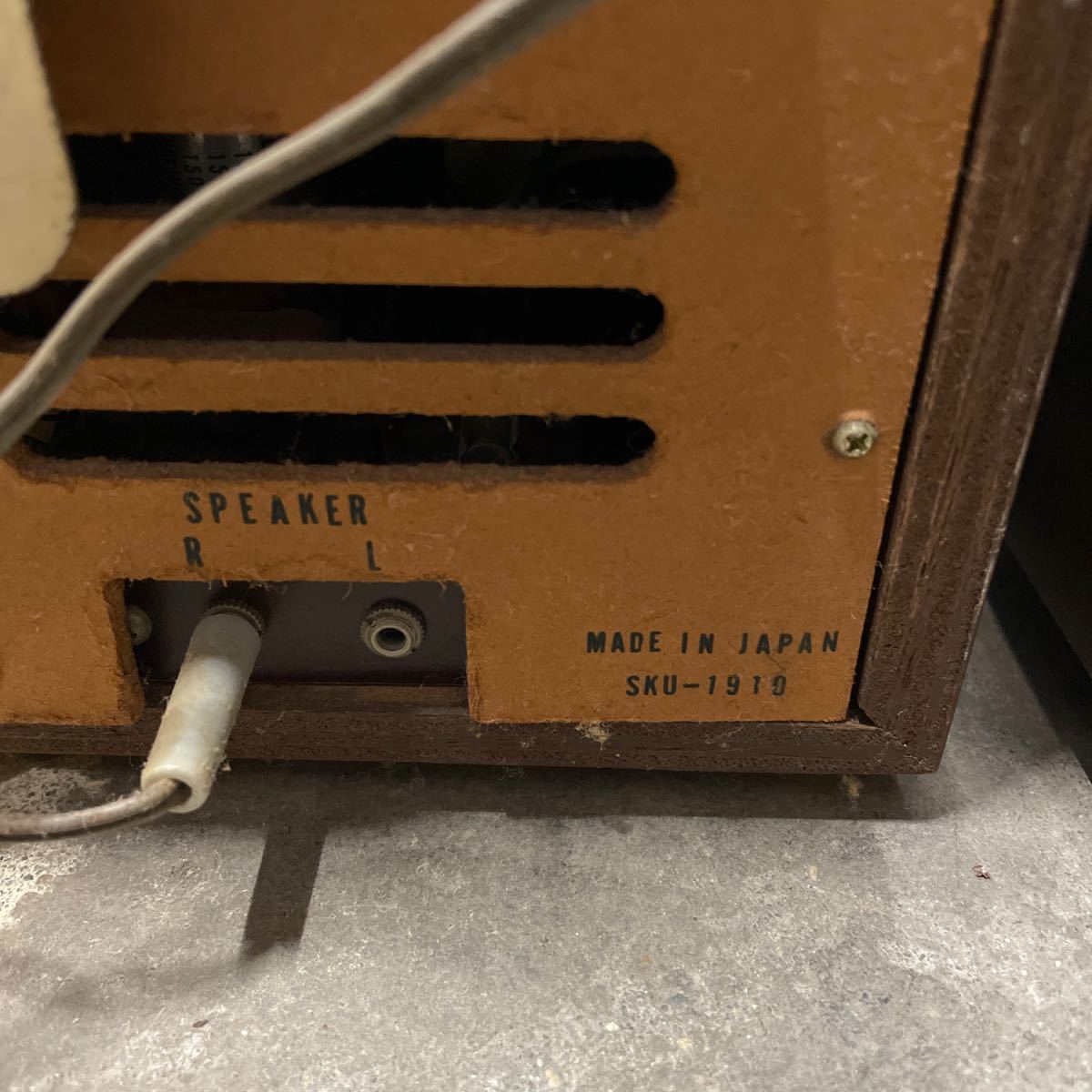 【B-14】（通電OK、動作み確認）National stereo sound system SF-540 卓上方 松下電気 ナショナル（全長83㎝高さ27㎝奥行き22㎝）_画像9