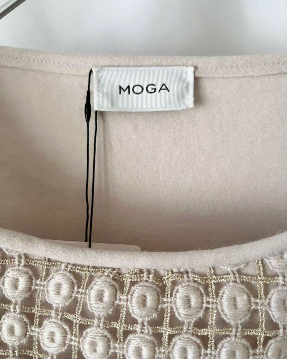 新品タグ付き MOGA モガ ウール レース切替え トップス ゆったりシルエット