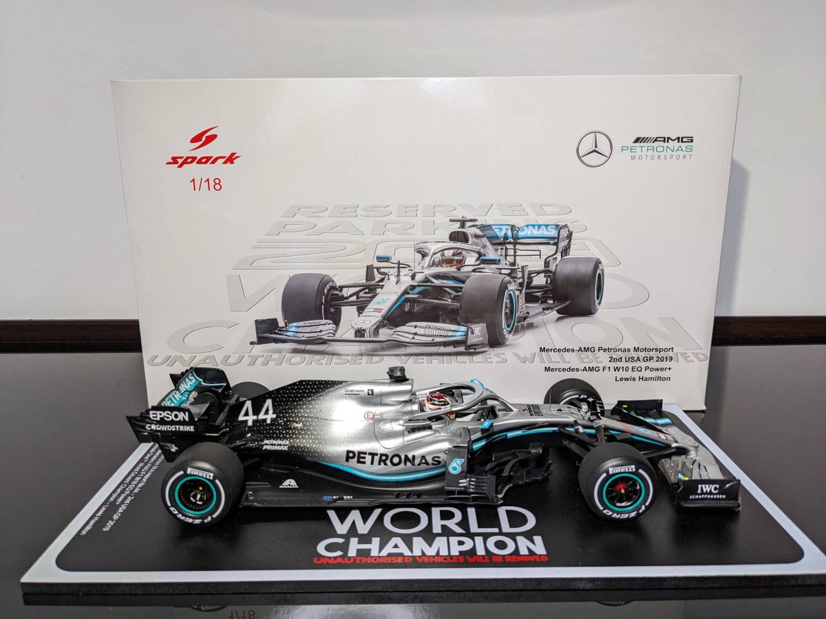 spark スパーク 1/18 Mercedes-AMG Petronas Motorsport 2nd USA GP 2019 Lewis Hamilton_画像1