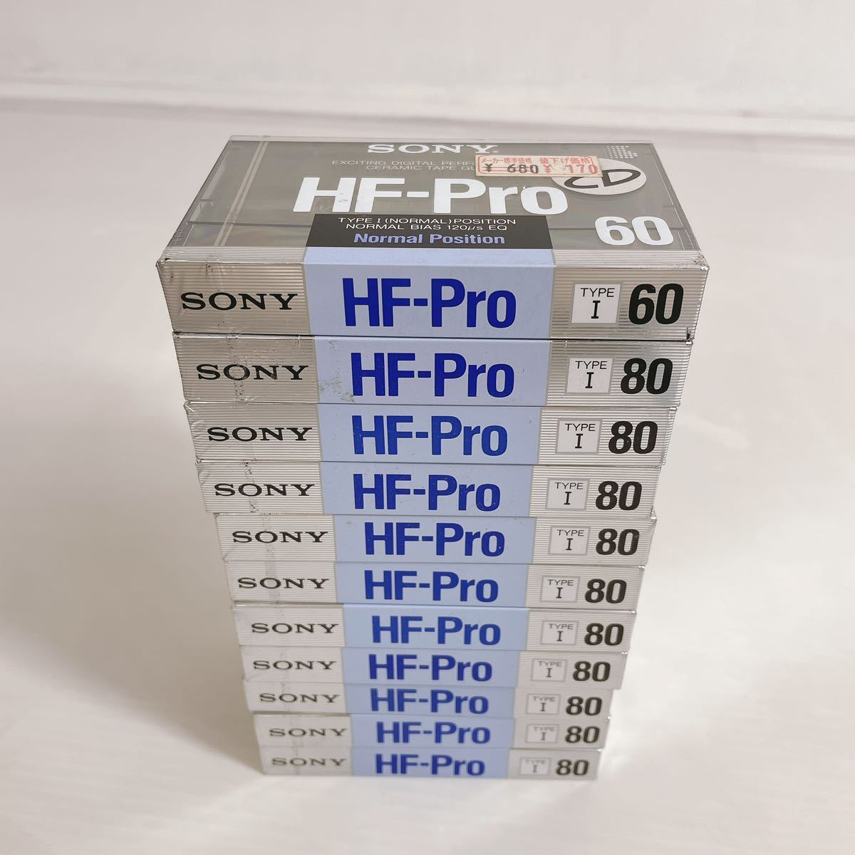新品・未開封品 4◆カセットテープ まとめて11本セット SONY HF-PRO80 HF-PRO60 ノーマルテープ 記録媒体◆K-K_画像1