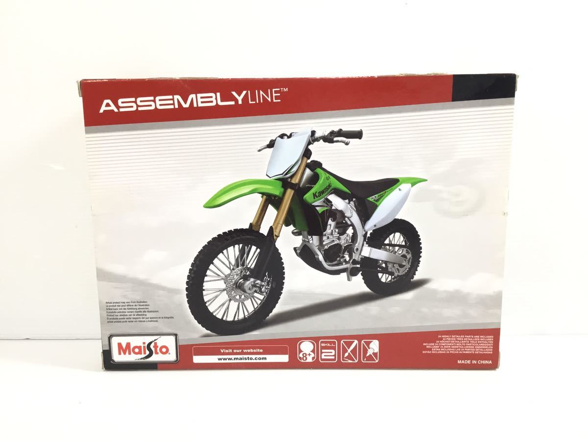 [K-20233]Kawasaki KX 450F★フィギュア プラモデル☆未使用品 クリスマスプレゼント 組み立て式♪カワサキ バイク 売り切り 1円スタート!!_画像4