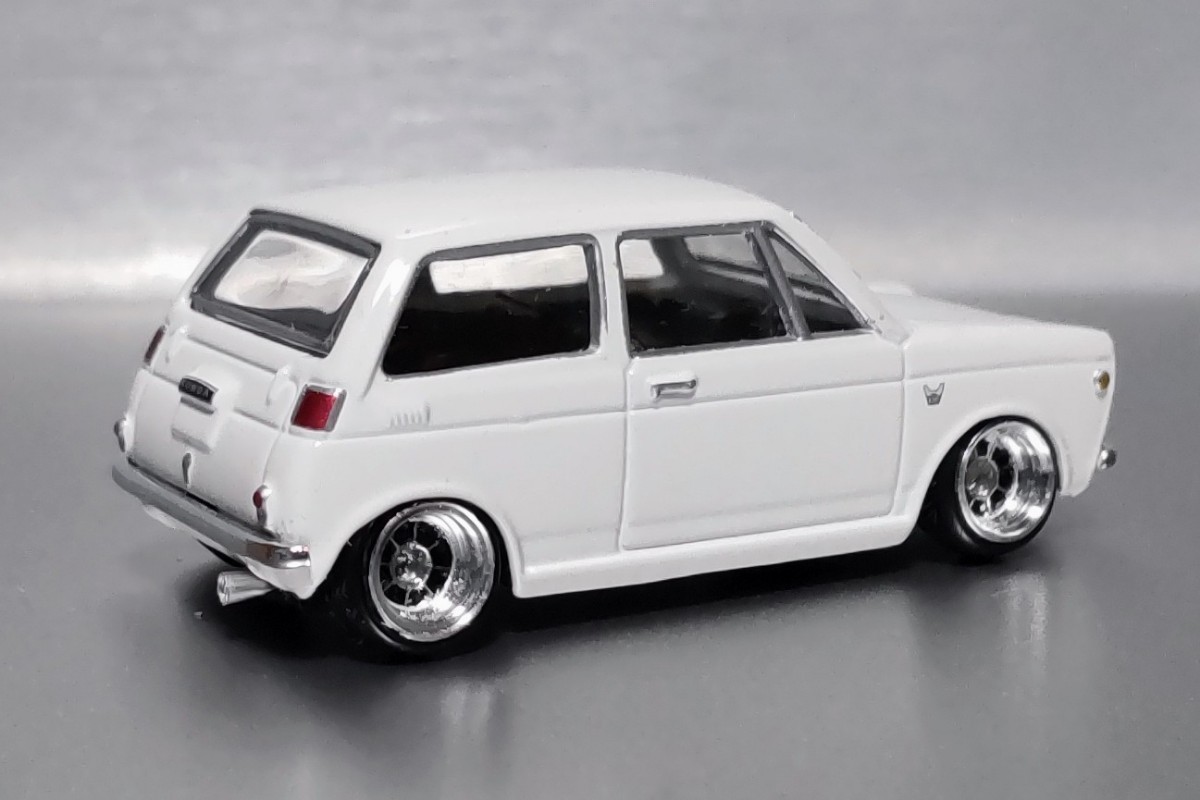 希少 レア 1/64 絶版 名車 コレクション ホンダ N360 改 エヌコロ Nコロ 深リム ハヤシ シャコタン カスタム 改造 軽四 軽自動車 元箱有り_画像7