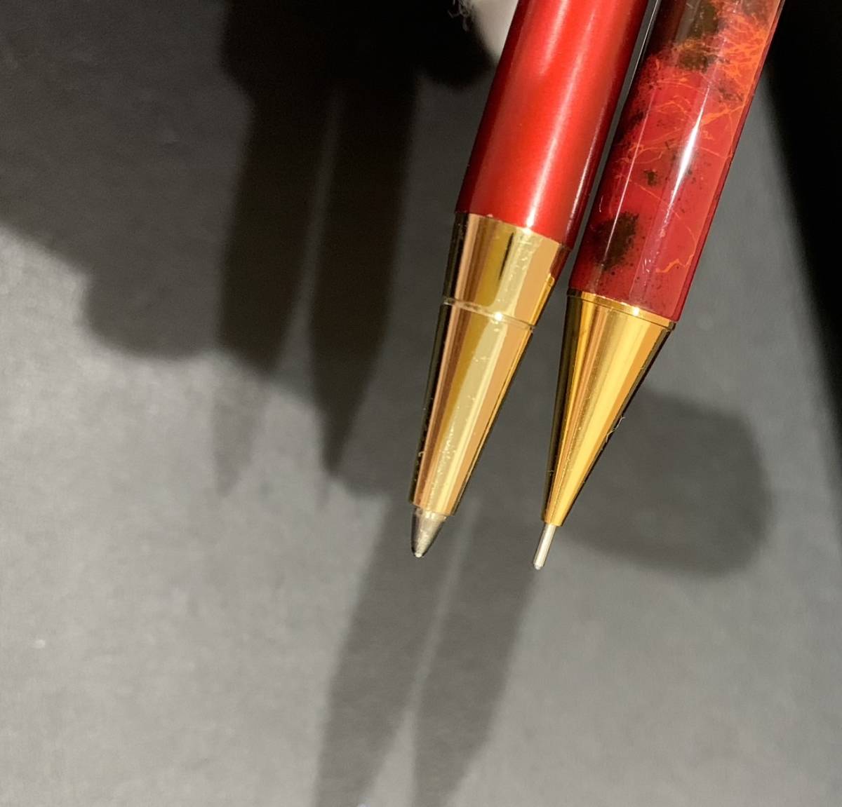 【送料無料】SURE POINT シャーペン・ボールペン 2本セット　シャーペン PLATINUM プラチナ 0.5mm 赤　ペン　文房具　美品　定価3000円_画像4