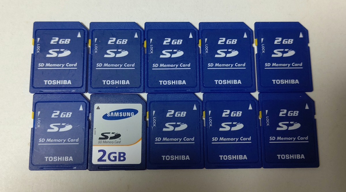 SDカード 2GB 10枚セット マイクロメモリー ジャンク 中古_画像1