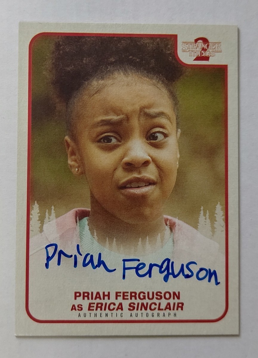 topps Priah Ferguson auto サイン Erica Sinclair Strangerthings ストレンジャーシングス サイン エリカ シンクレア Netflix カード