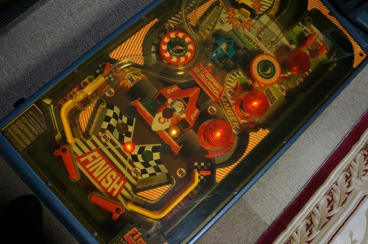 ジャンク品SAITEK PINBALL F1 Super Challenge ピンボールマシン　レトロ_画像4