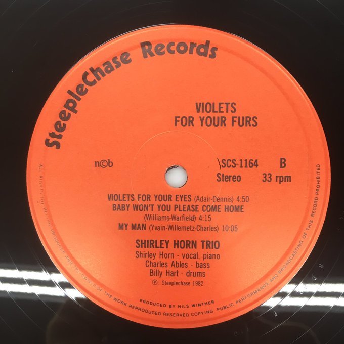 LP Shirley Horn Trio / Violets For Your Furs SCS1164 SteepleChase デンマーク・オリジナル シャーリー・ホーン コートにすみれを_画像4