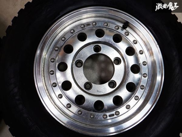 レンコンホイール 15インチ 6J +25 5穴 PCD139.7 195R15 94S オープンカントリー JA11V ジムニーにて使用しておりました。 JB23にもどうぞ_画像4