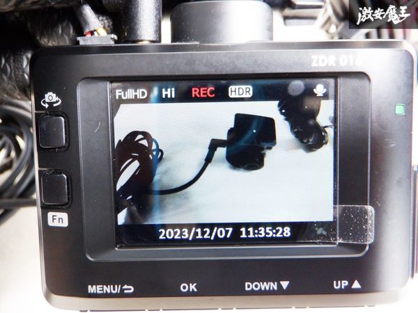 保証付 動作OK COMTEC コムテック ドライブレコーダー ZDR016 ドラレコ 前後カメラ ２カメラ 即納 棚M3G_画像2