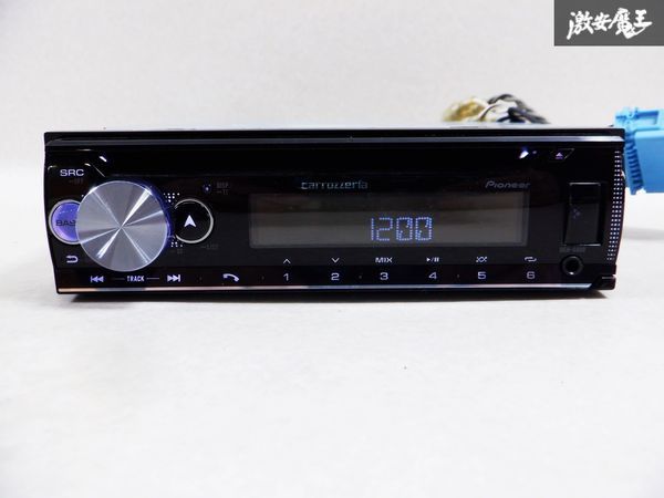 動作OK carrozzeria カロッツェリア 1DIN Bluetooth ブルートゥース対応 BTオーディオ CD USB AUX DEH-5500 棚C7