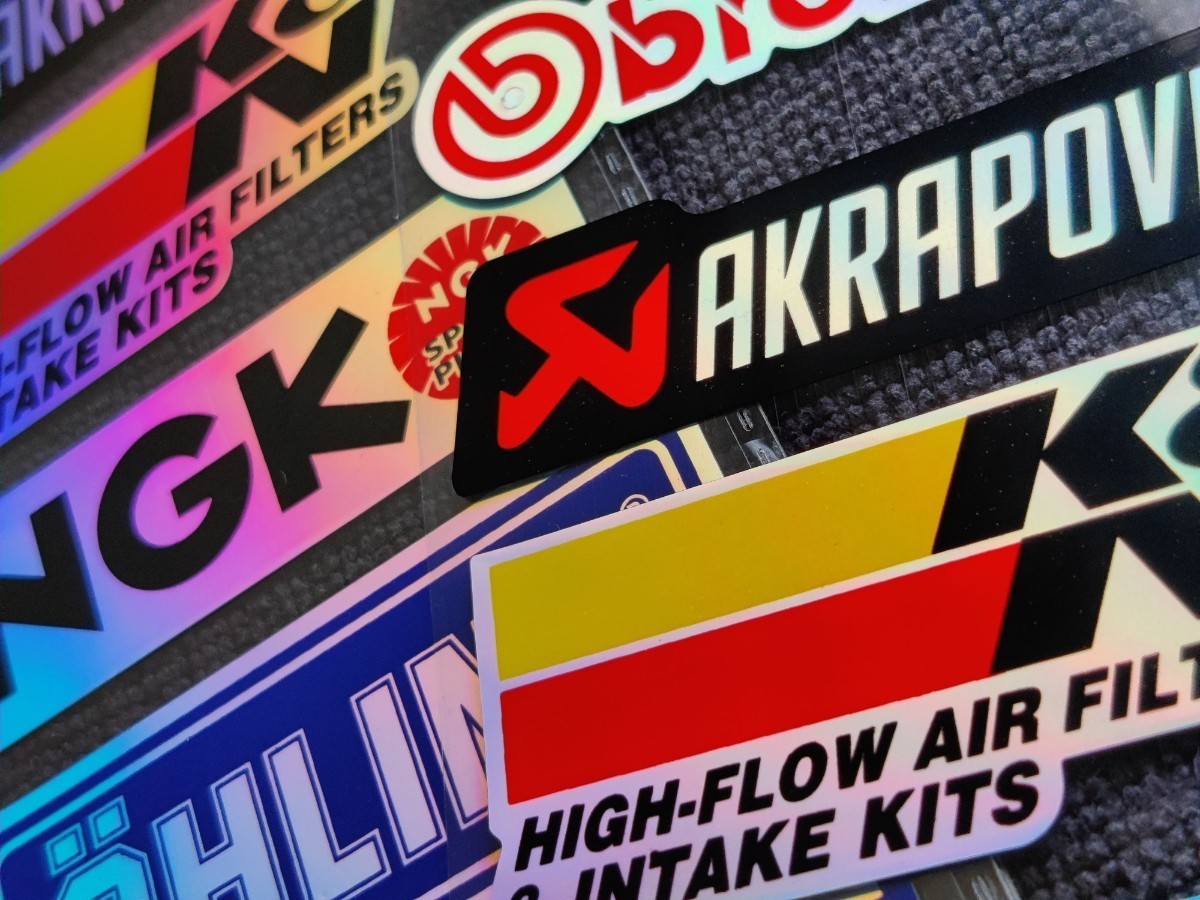 Bike & Helmet Laser Rainbow Sticker■レーザー“ホログラム”反射バイクステッカー#SHOEI#NGK●RS079/Laser×2枚セット：送料込み1199円_画像2