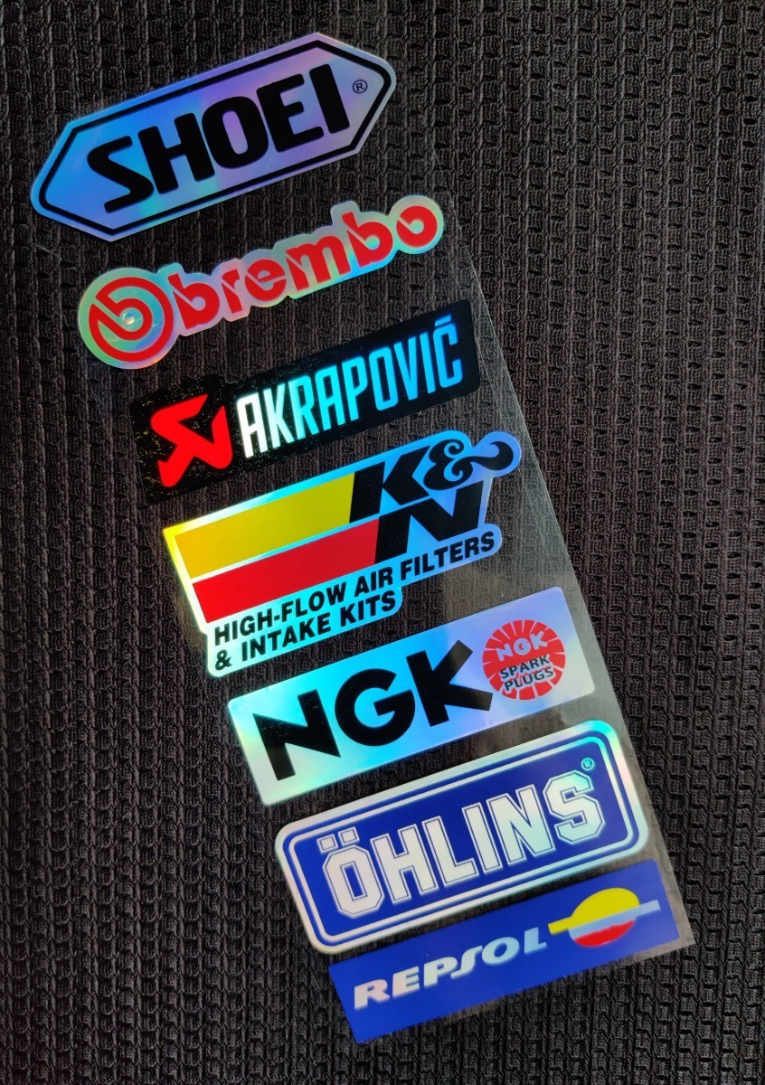 Bike & Helmet Laser Rainbow Sticker■レーザー“ホログラム”反射バイクステッカー#SHOEI#NGK●RS079/Laser×2枚セット：送料込み1199円_画像3