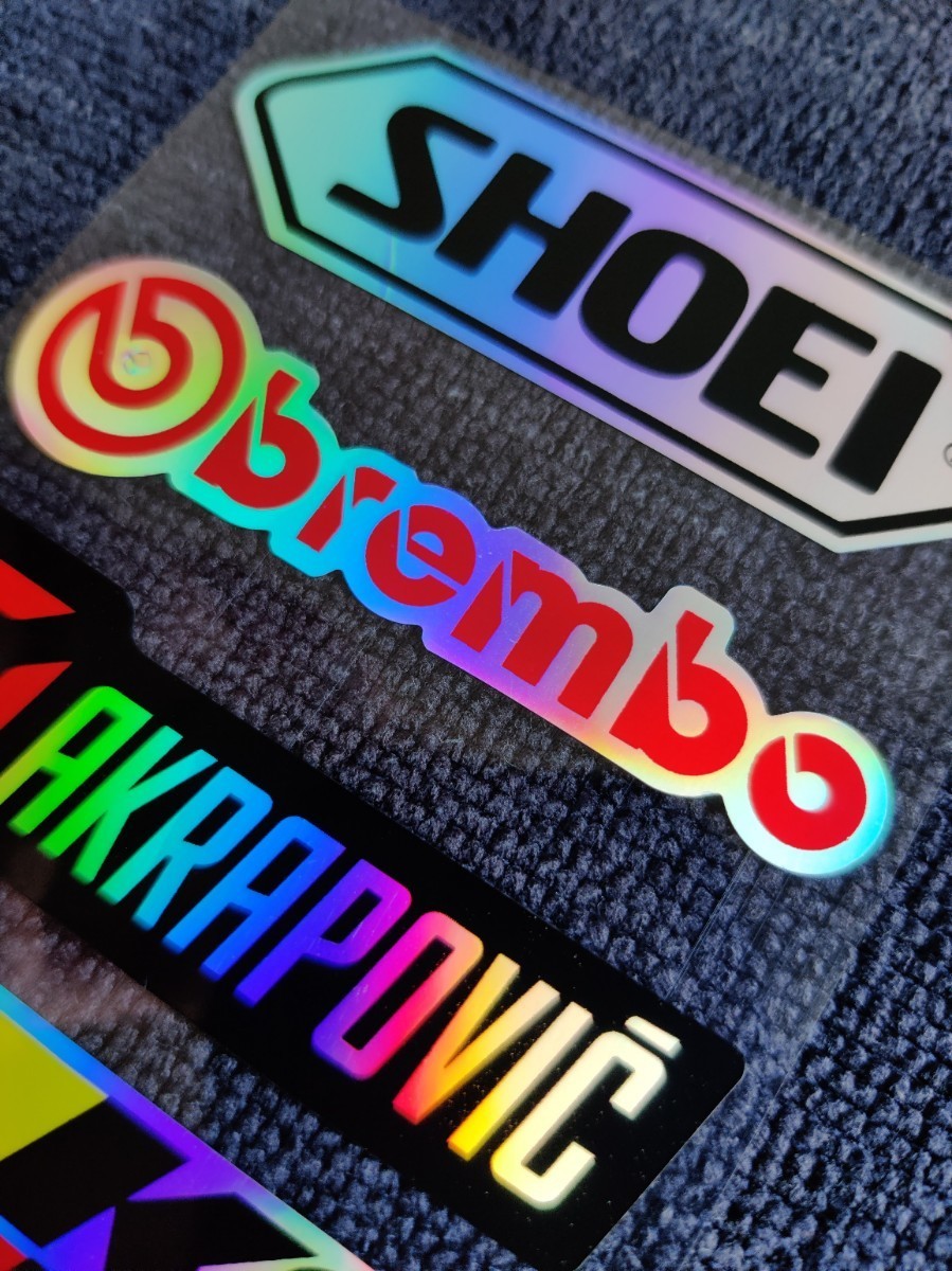 Bike & Helmet Laser Rainbow Sticker■レーザー“ホログラム”反射バイクステッカー#SHOEI#NGK●RS079/Laser×2枚セット：送料込み1199円_画像7