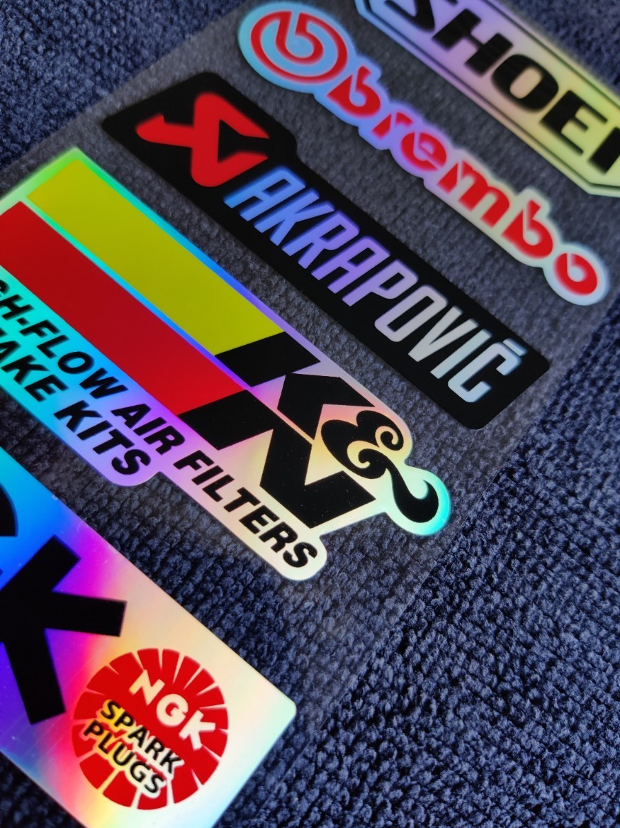 Bike & Helmet Laser Rainbow Sticker■レーザー“ホログラム”反射バイクステッカー#SHOEI#NGK●RS079/Laser×2枚セット：送料込み1199円_画像8