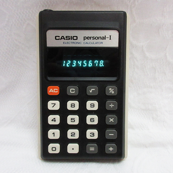 当時物！通電確認済み！■CASIO カシオ personal-1 電卓 日本製 パーソナル 計算機_画像1