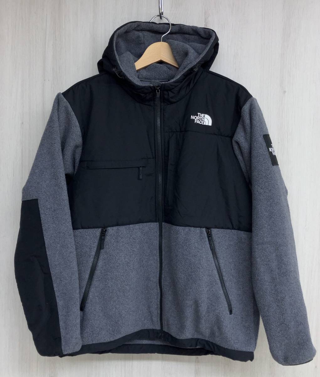 THE NORTH FACE ノースフェイス Denali Hoodie デナリフーディー フリースジャケット パーカー [NA72052] ブラック×グレー メンズ [L]