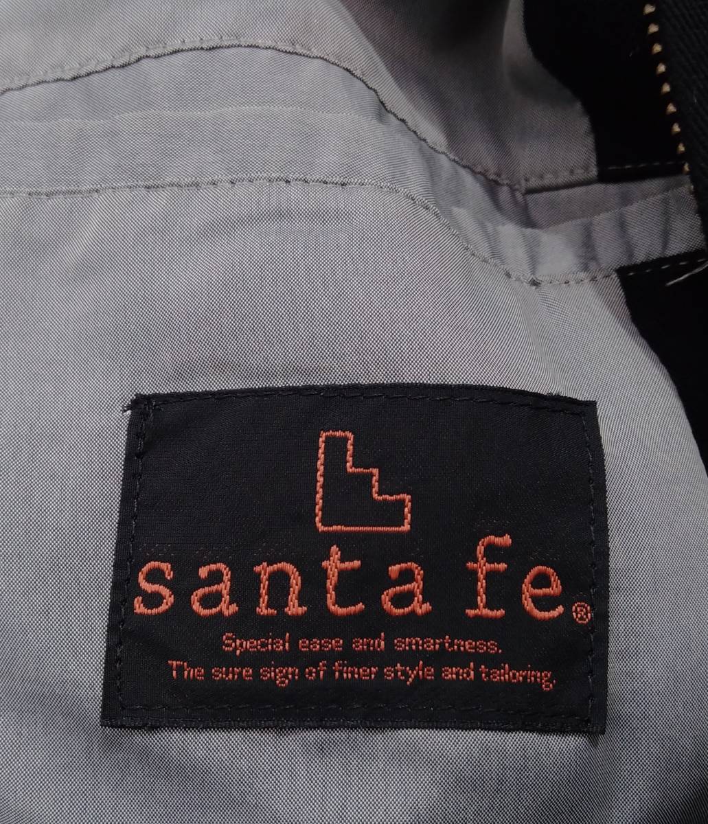 Santa fe サンタフェ ブルゾン ジャケット アウター ジップアップ 刺繍 ロゴ バックデザイン 黒 ブラック メンズ 日本製_画像4