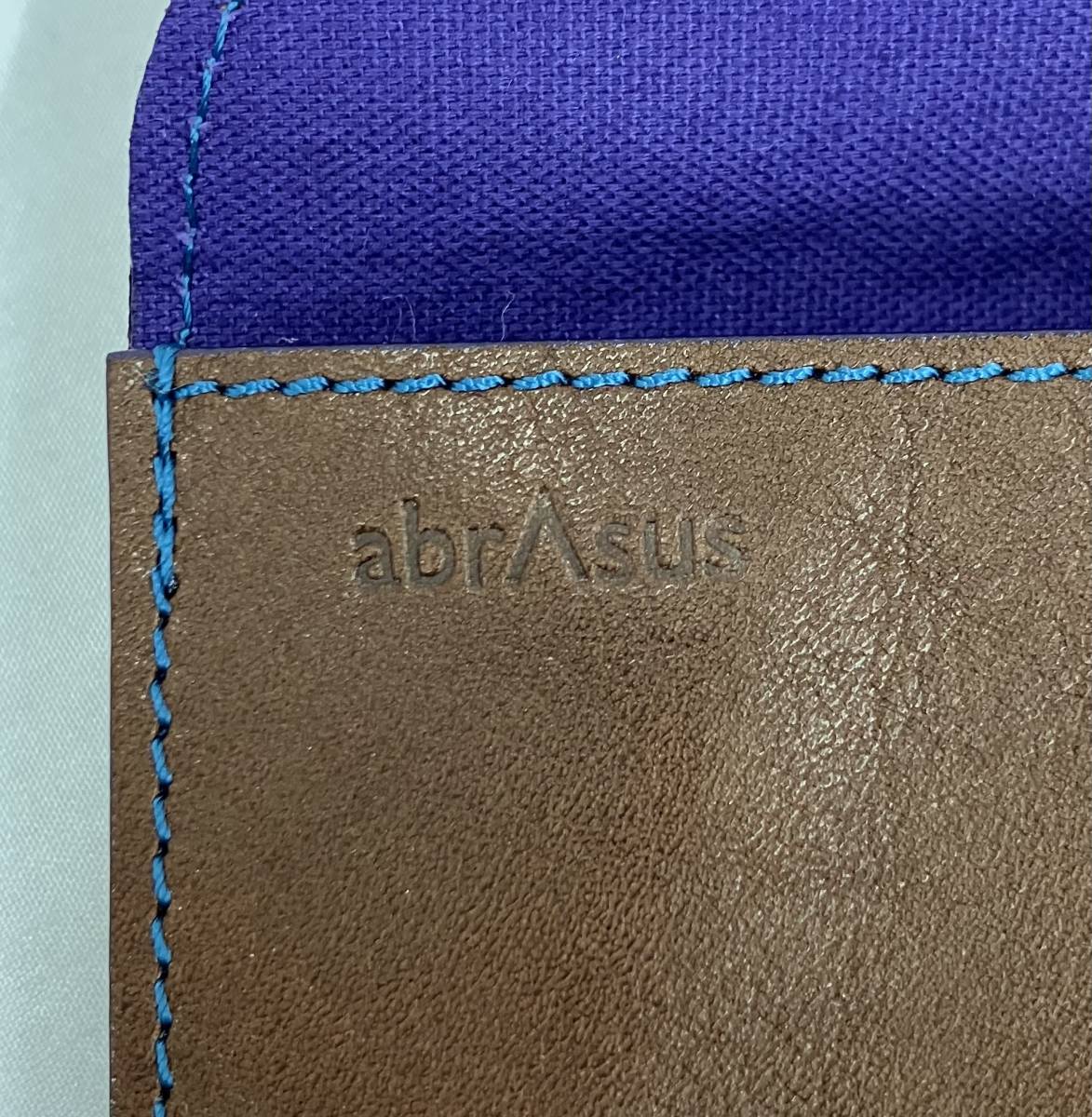 abrAsus / アブラサス / 二つ折り財布 / 旅行財布 / ブラウン / レザー / 箱あり_画像9