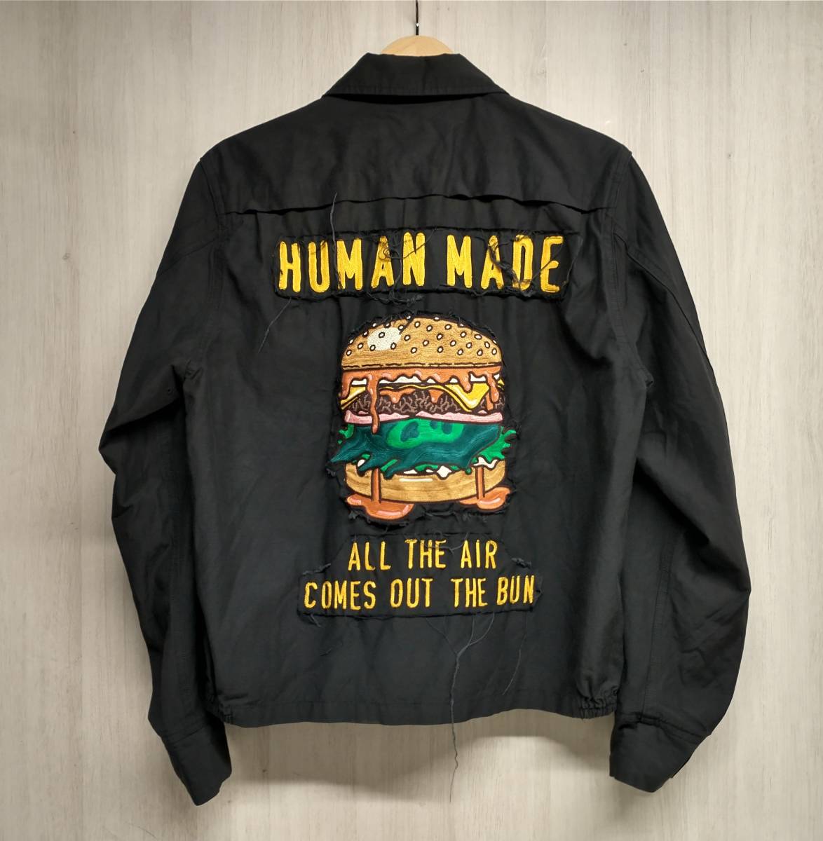 HUMAN MADE × Rags McGREGOR ヒューマンメイド ラグスマクレガー ドリズラージャケット ブラック コットン レーヨン Sサイズ 211118154_画像1