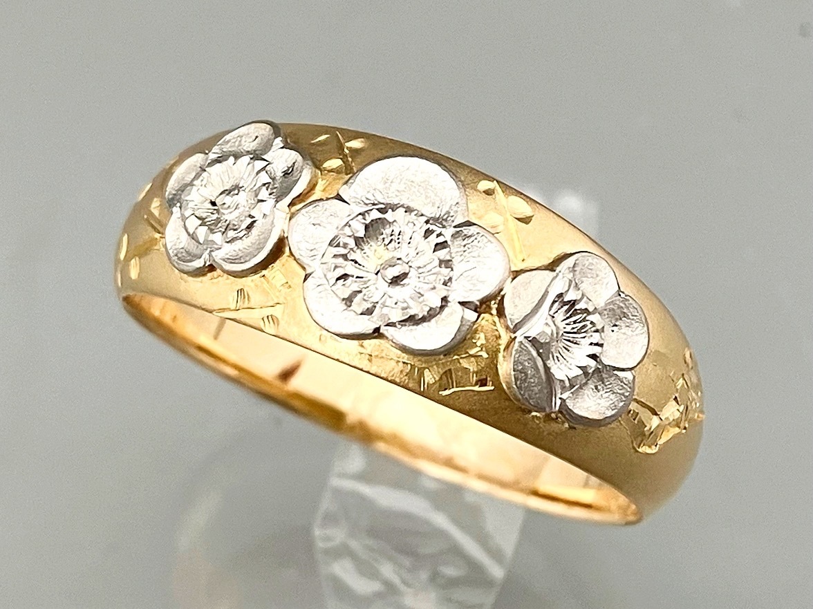 K20／Pm／＃23.5／7g／梅の花リング／マット×ツヤ加工 店舗受取可