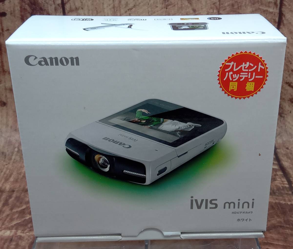 Canon キャノン /iVIS mini iVIS mini HD /8455B002 (ホワイト) /ウェアラブルカメラ/2013年製 /約1280万画素 /箱・説明書、付属備品有り_画像1